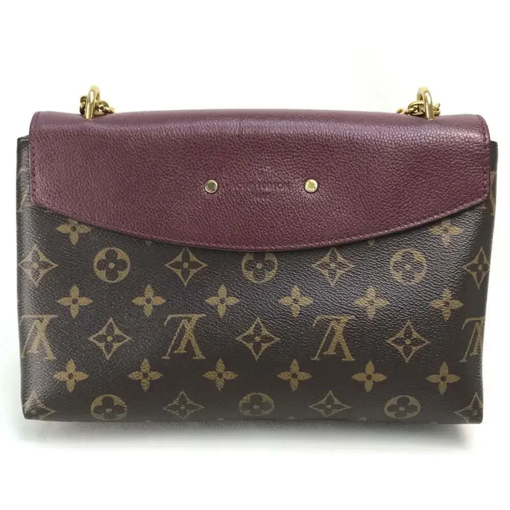 LOUIS VUITTON Brown Monogram Leather Shoulder Bag